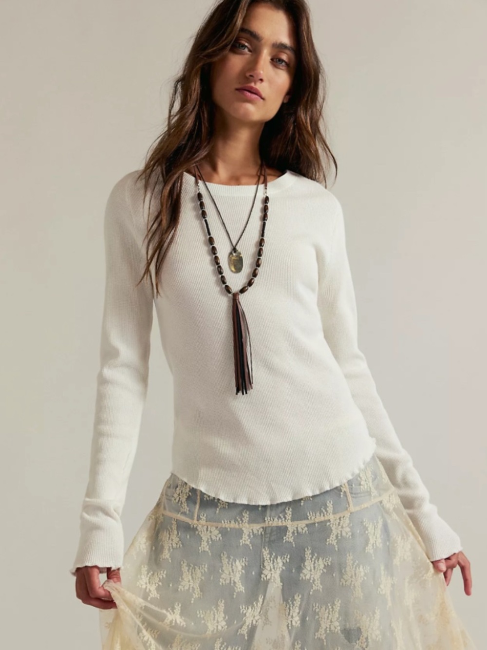 Free People We The Free Easy Does It Long Sleeve Tee